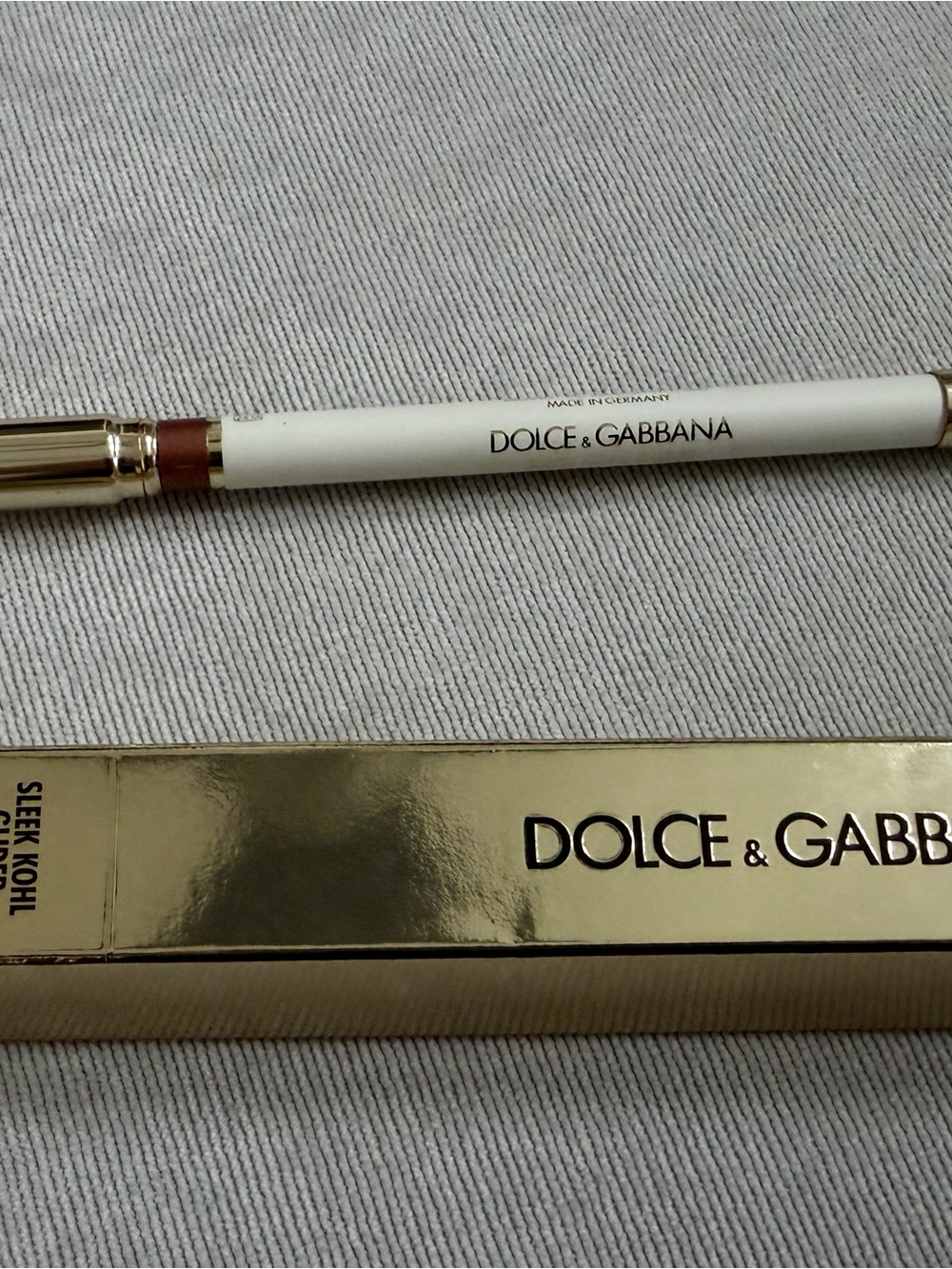 Dolce & Gabbana White and Gold Lip/Liner Pencil with Rose Brown Tip